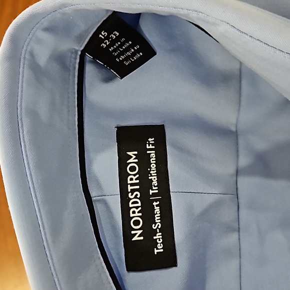 Nordstrom Tech-Smart, Traditional Fit Dress Shirt, Blue, NWT - Picture 2 of 7